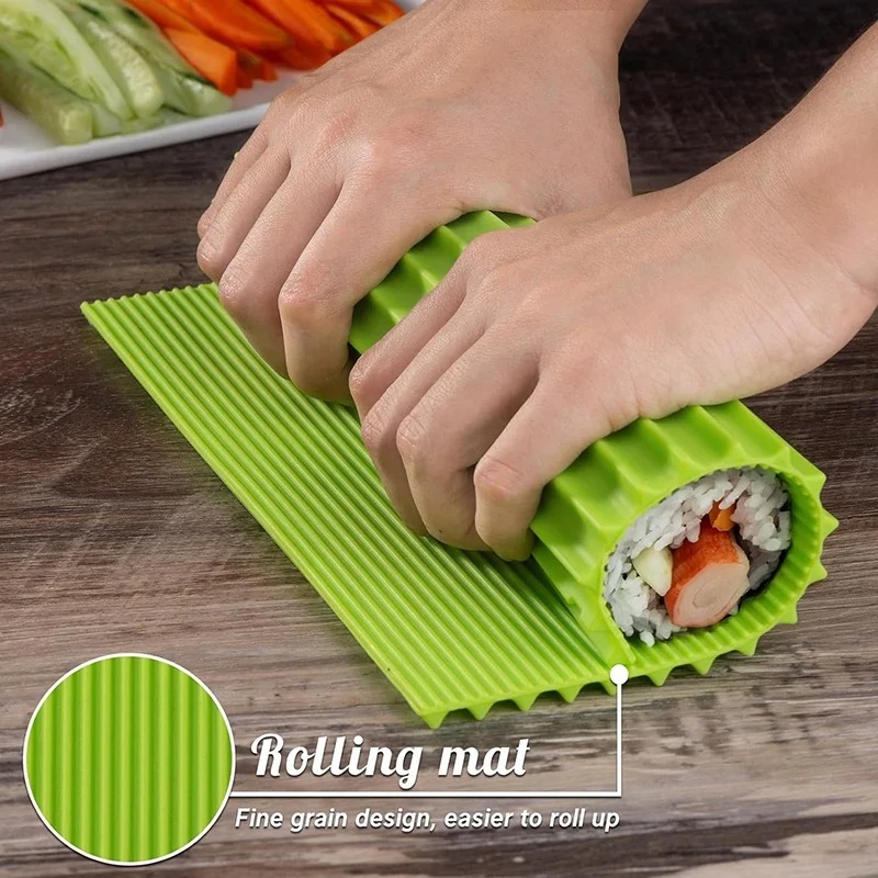 سيليكون اليد لفة السوشي المتدا - مراجعة Sushi Making Kit وسعره